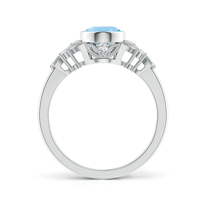 A - Swiss Blue Topaz / 1.6 CT / 14 KT White Gold