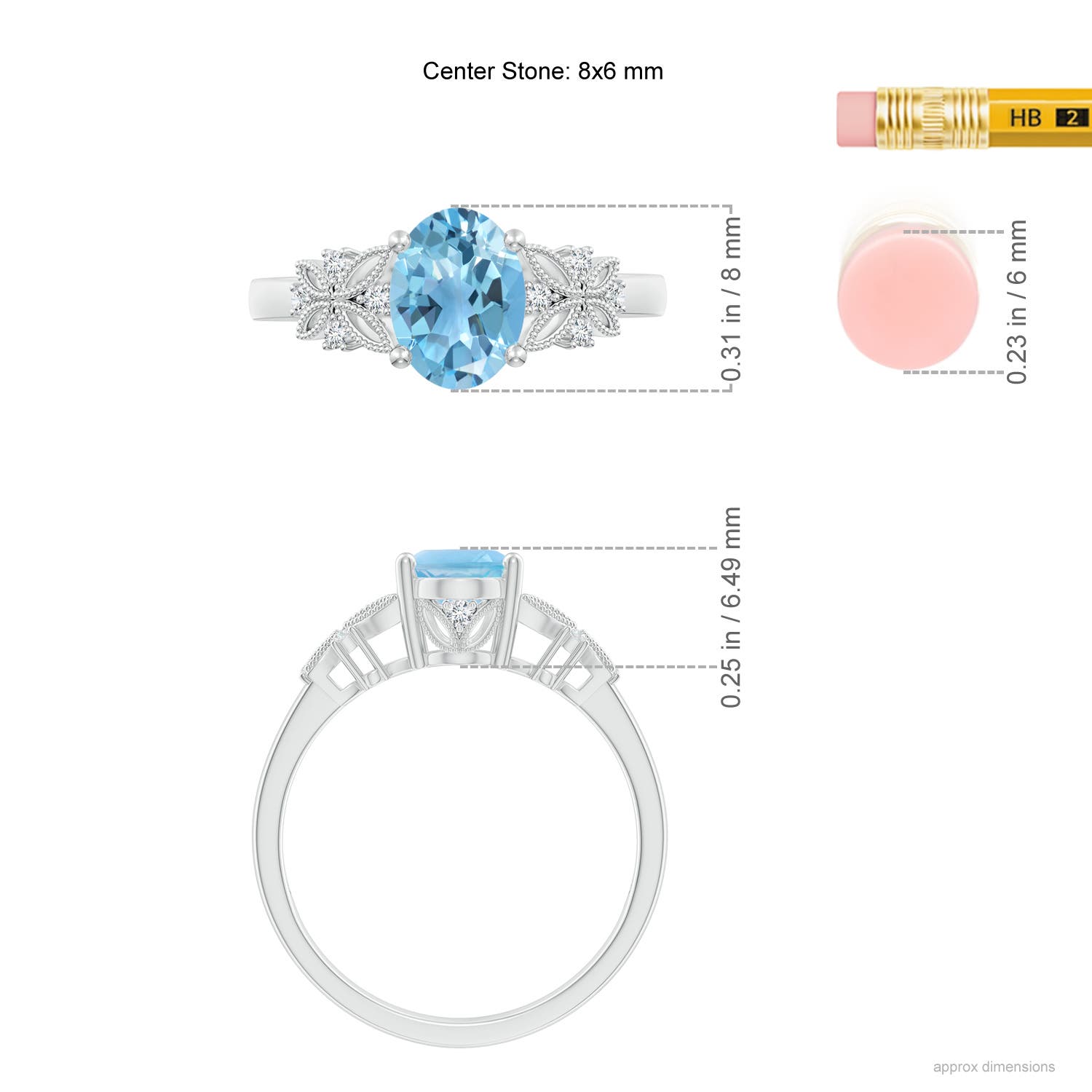 A - Swiss Blue Topaz / 1.6 CT / 14 KT White Gold