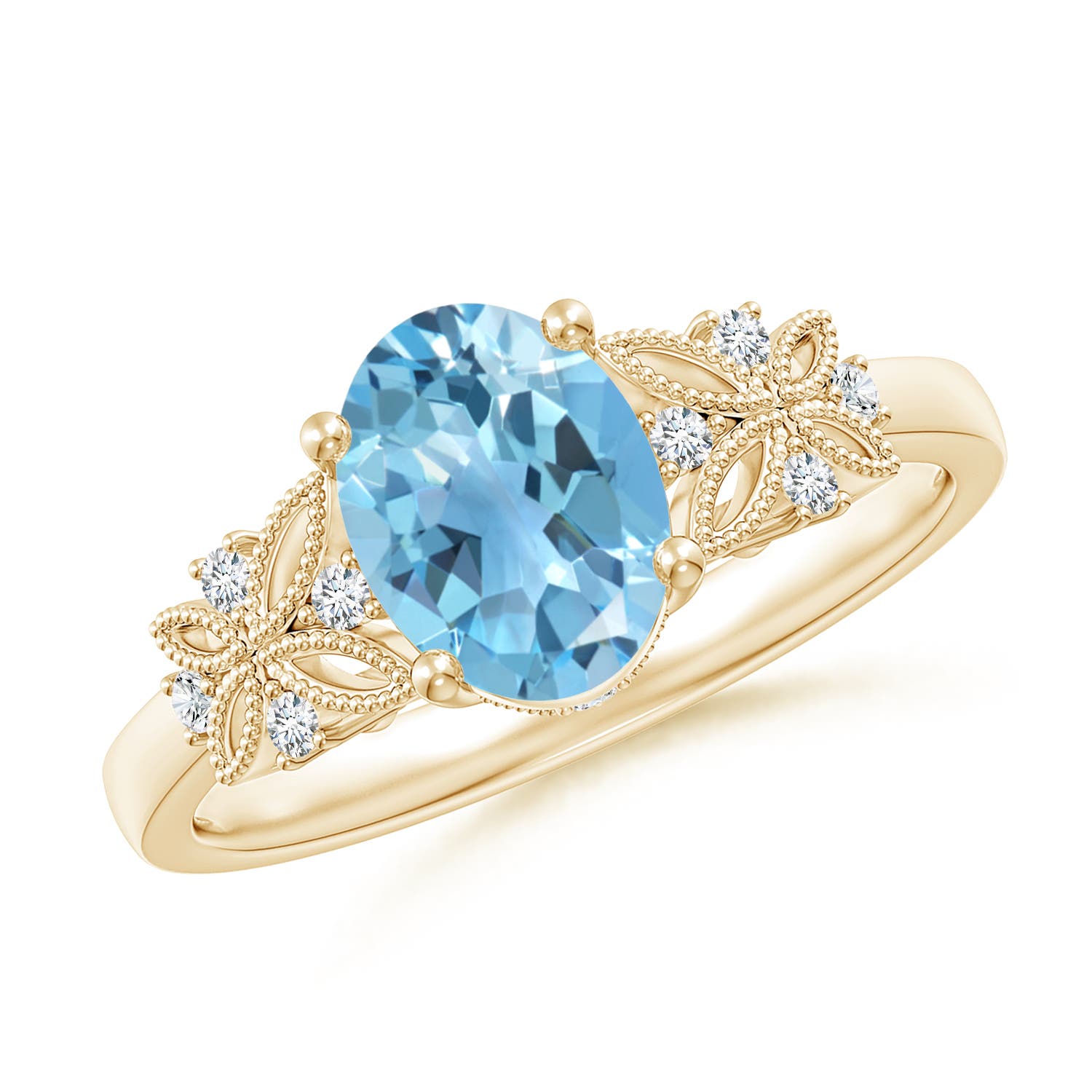 A - Swiss Blue Topaz / 1.6 CT / 14 KT Yellow Gold