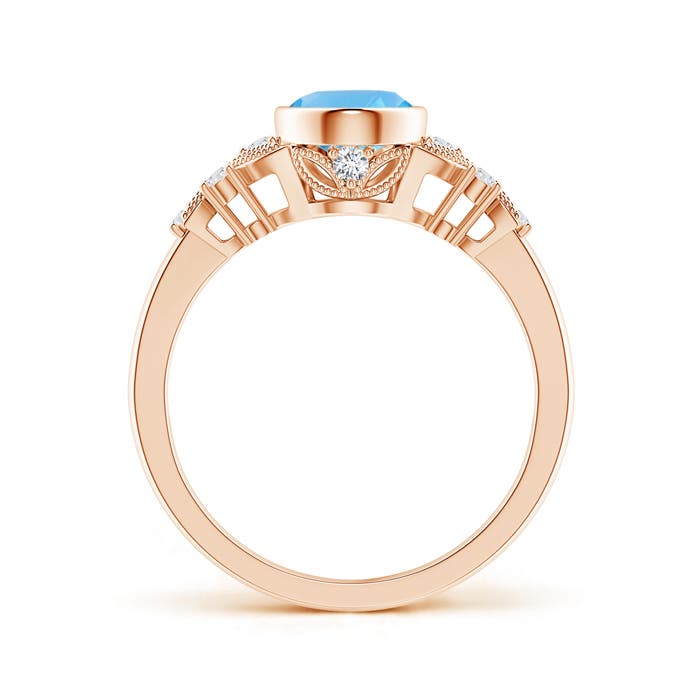 AA - Swiss Blue Topaz / 1.6 CT / 14 KT Rose Gold