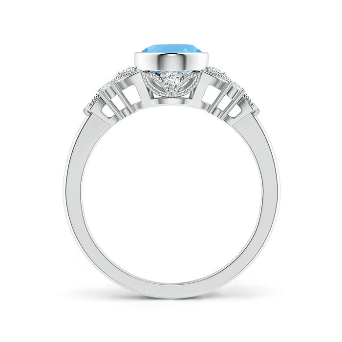 AA - Swiss Blue Topaz / 1.6 CT / 14 KT White Gold