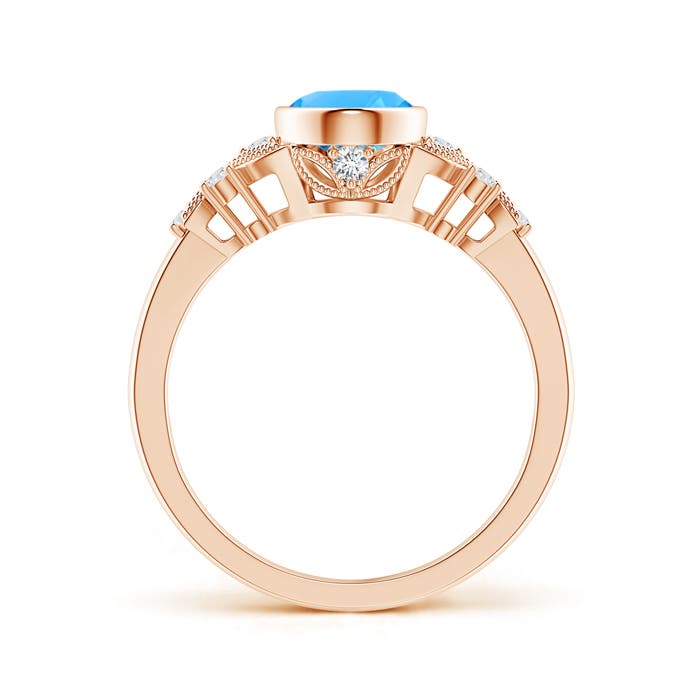 AAAA - Swiss Blue Topaz / 1.6 CT / 14 KT Rose Gold