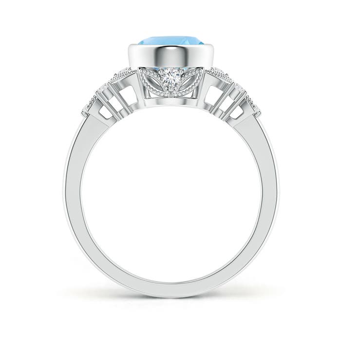 A - Swiss Blue Topaz / 2.38 CT / 14 KT White Gold