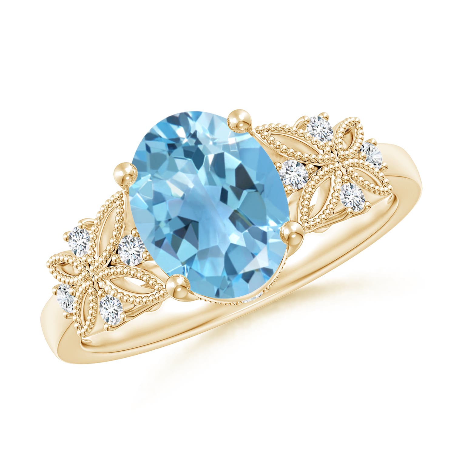 A - Swiss Blue Topaz / 2.38 CT / 14 KT Yellow Gold