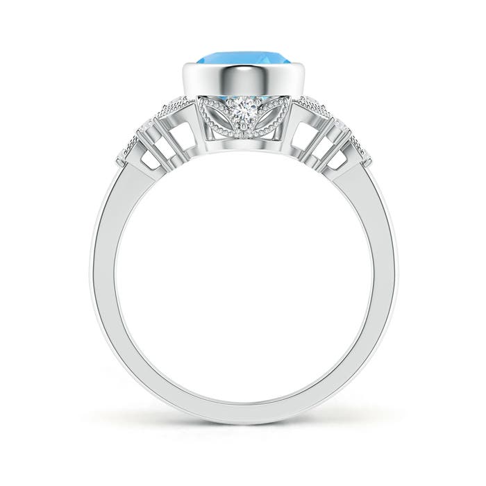 AA - Swiss Blue Topaz / 2.38 CT / 14 KT White Gold