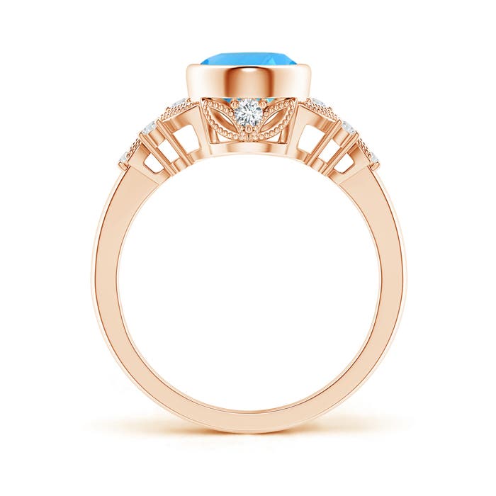 AAA - Swiss Blue Topaz / 2.38 CT / 14 KT Rose Gold