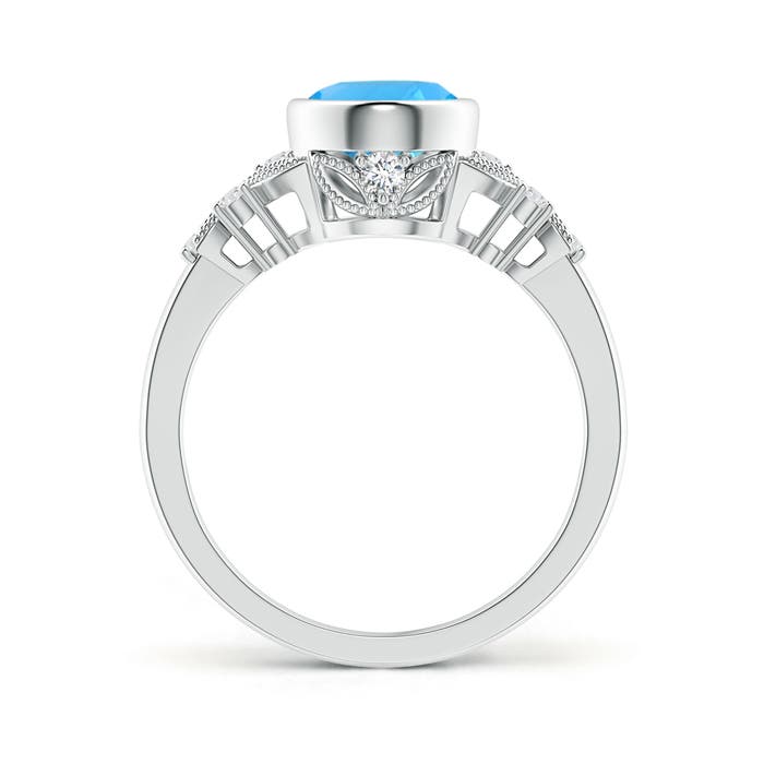 AAA - Swiss Blue Topaz / 2.38 CT / 14 KT White Gold