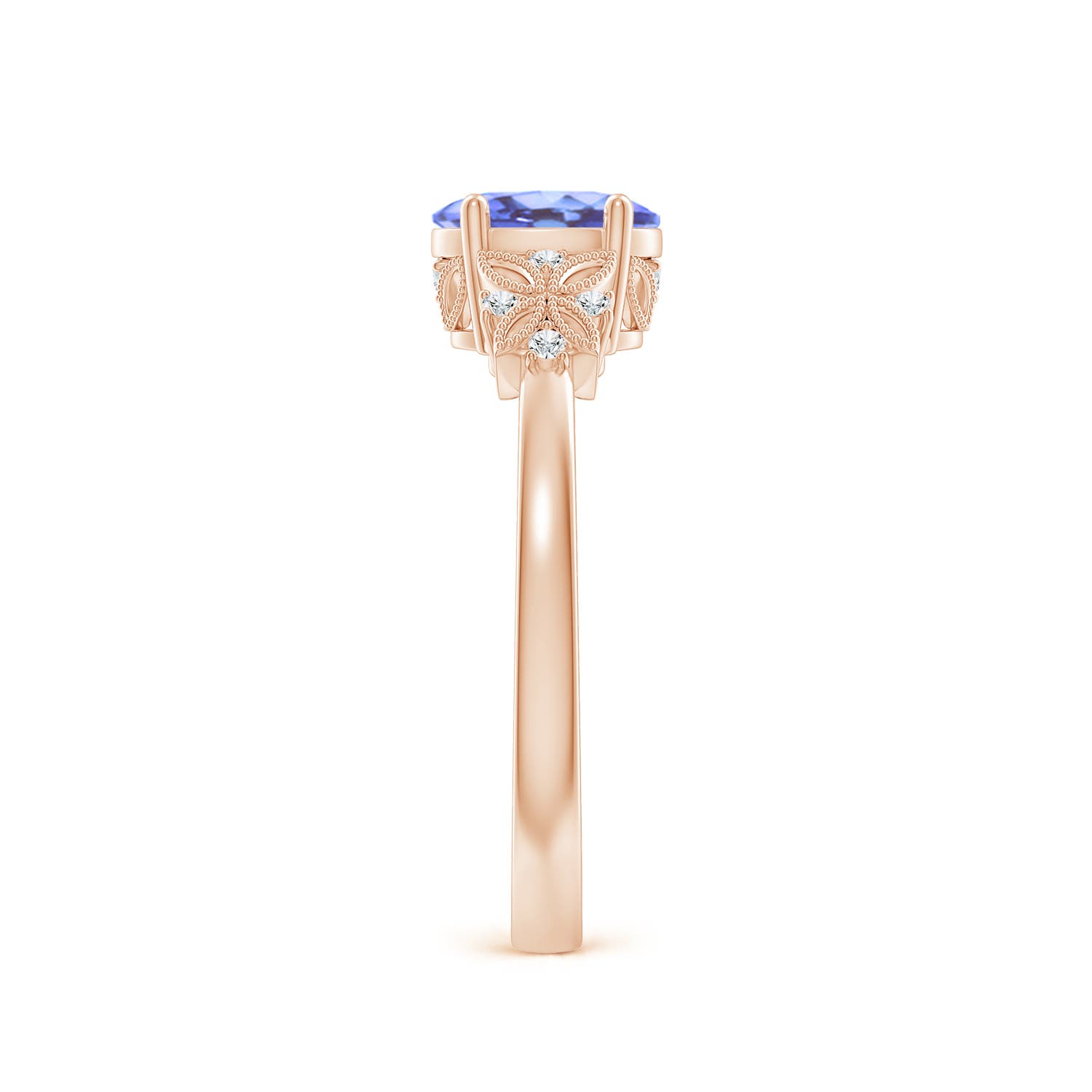 A - Tanzanite / 0.87 CT / 14 KT Rose Gold