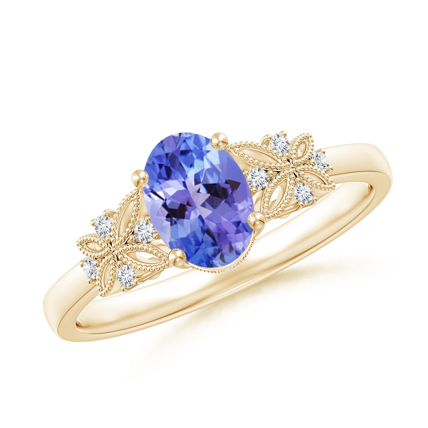 AA - Tanzanite / 0.87 CT / 14 KT Yellow Gold