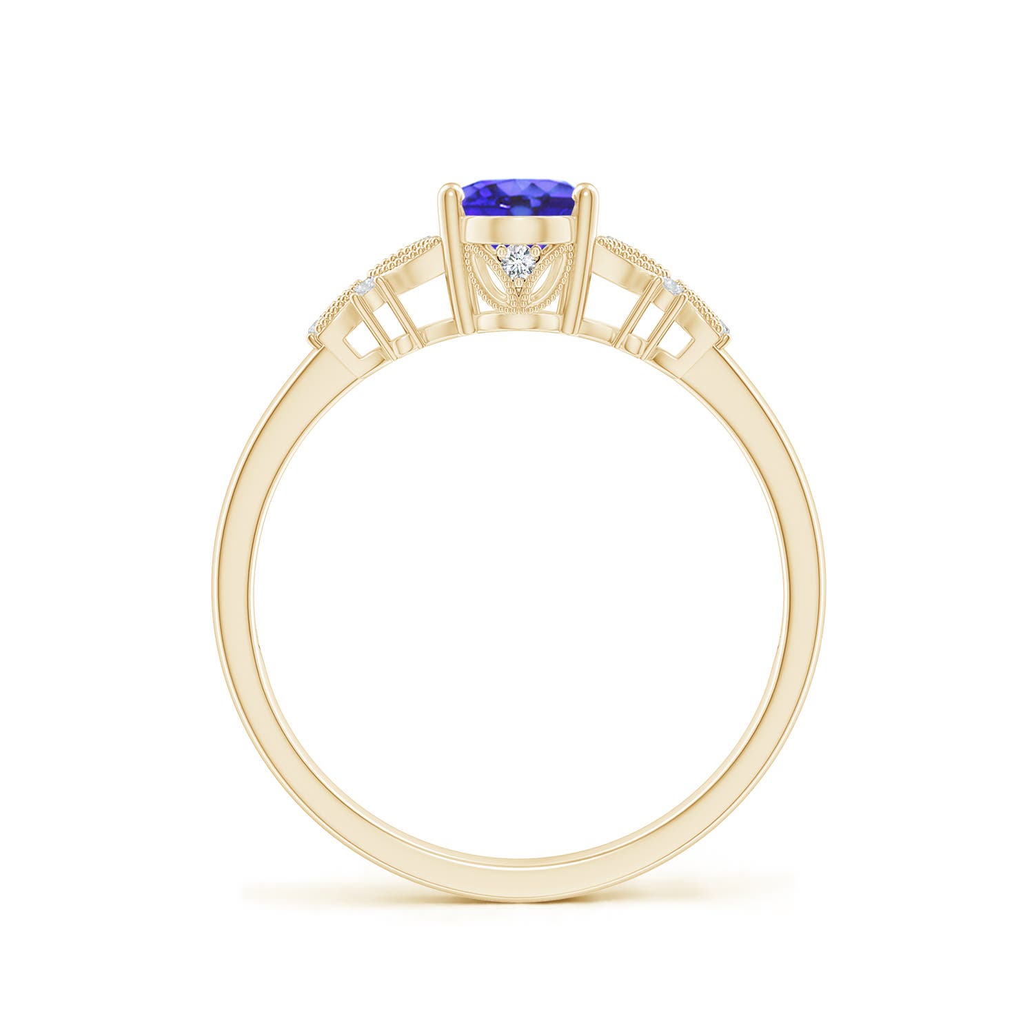 AA - Tanzanite / 0.87 CT / 14 KT Yellow Gold