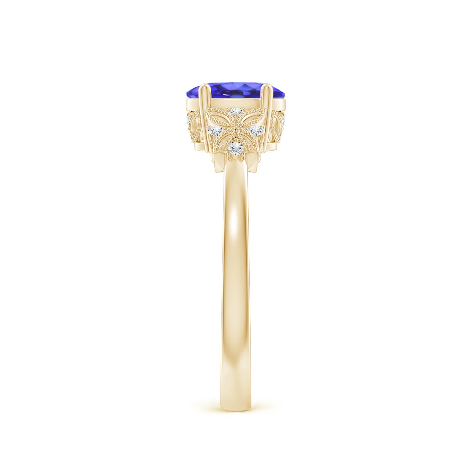 AA - Tanzanite / 0.87 CT / 14 KT Yellow Gold