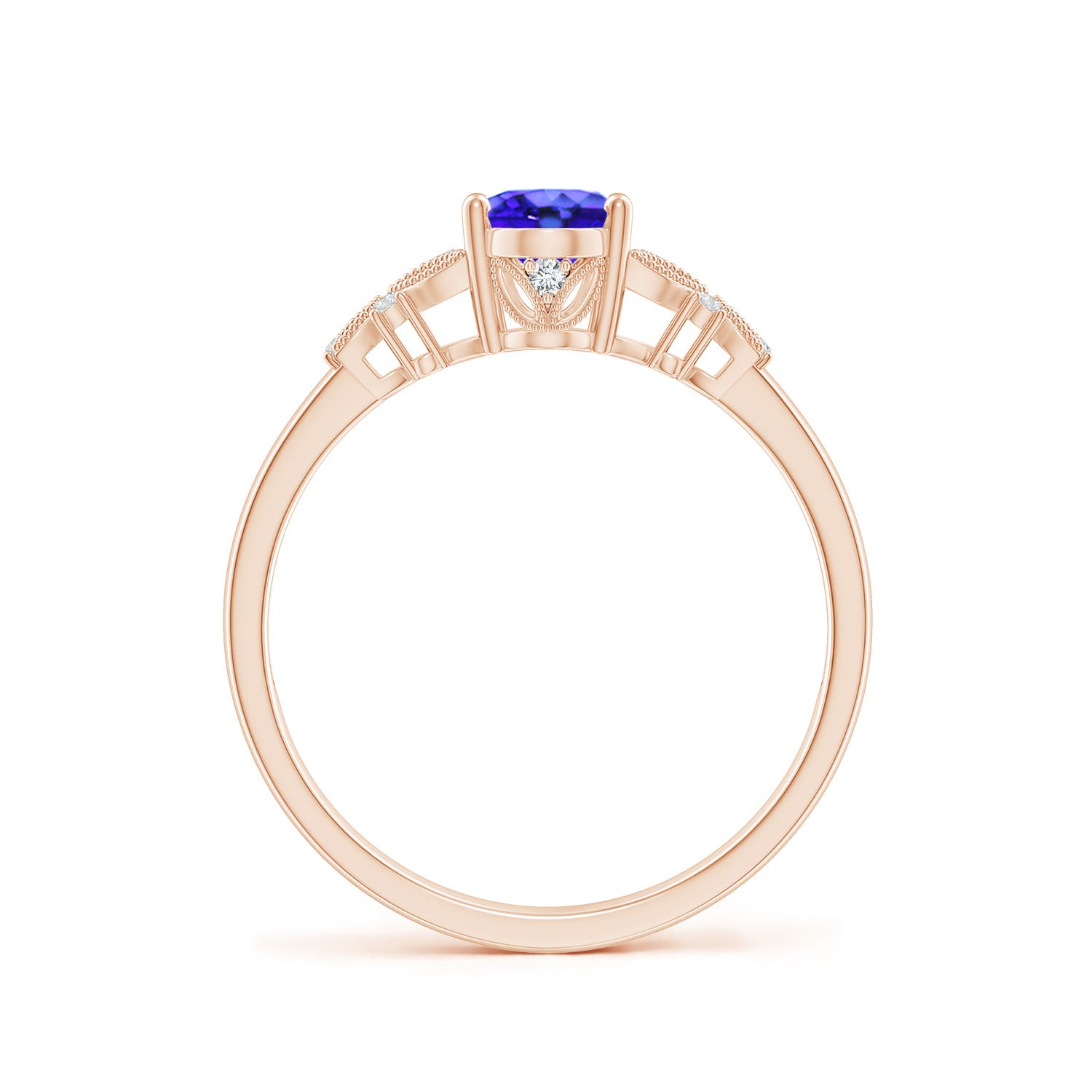 AAA - Tanzanite / 0.87 CT / 14 KT Rose Gold