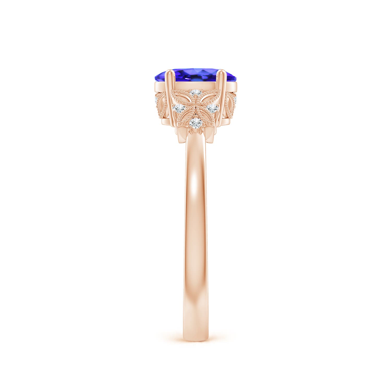 AAA - Tanzanite / 0.87 CT / 14 KT Rose Gold