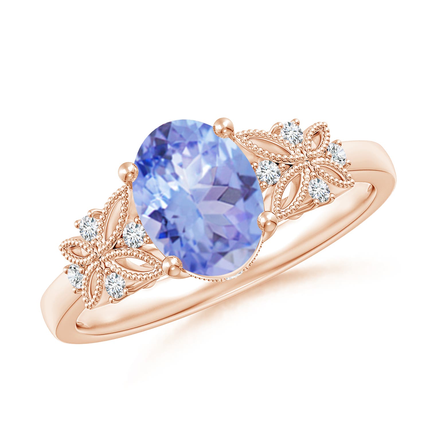 A - Tanzanite / 1.35 CT / 14 KT Rose Gold