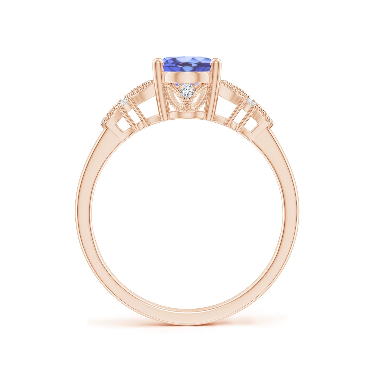 A - Tanzanite / 1.35 CT / 14 KT Rose Gold