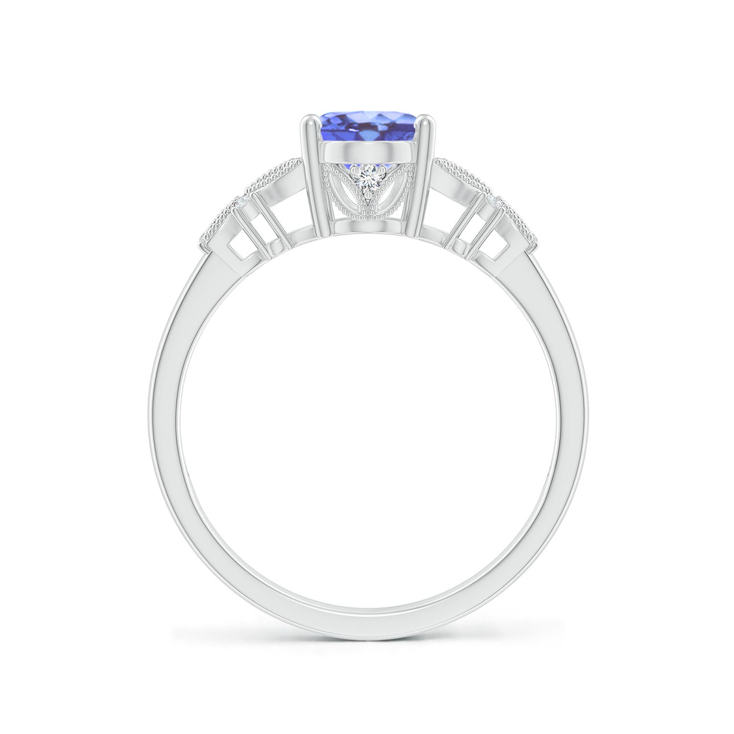 A - Tanzanite / 1.35 CT / 14 KT White Gold