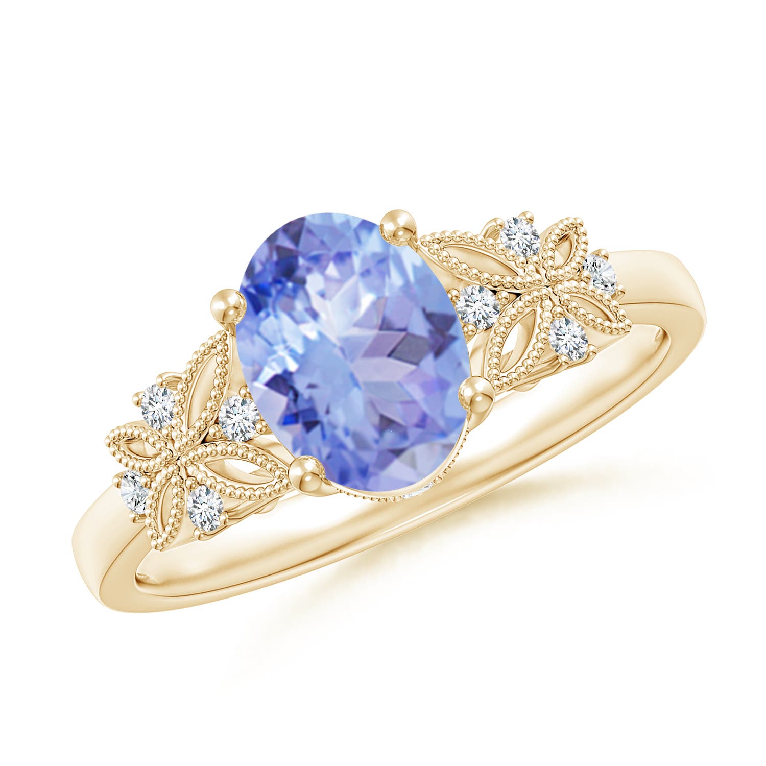 A - Tanzanite / 1.35 CT / 14 KT Yellow Gold