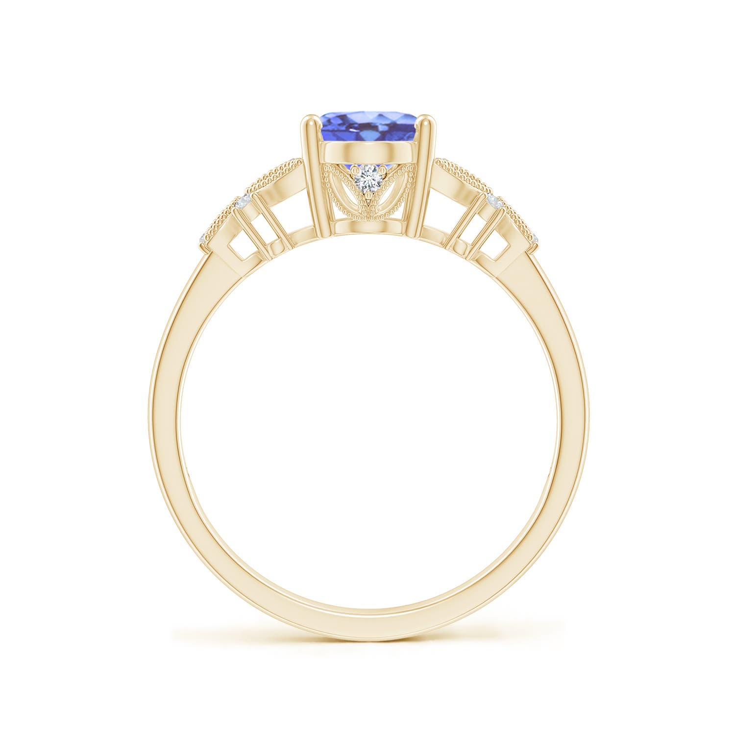 A - Tanzanite / 1.35 CT / 14 KT Yellow Gold