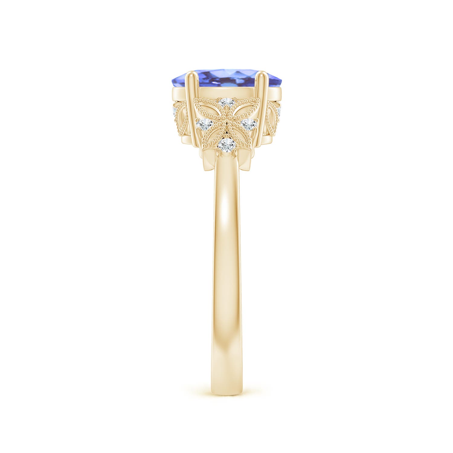 A - Tanzanite / 1.35 CT / 14 KT Yellow Gold