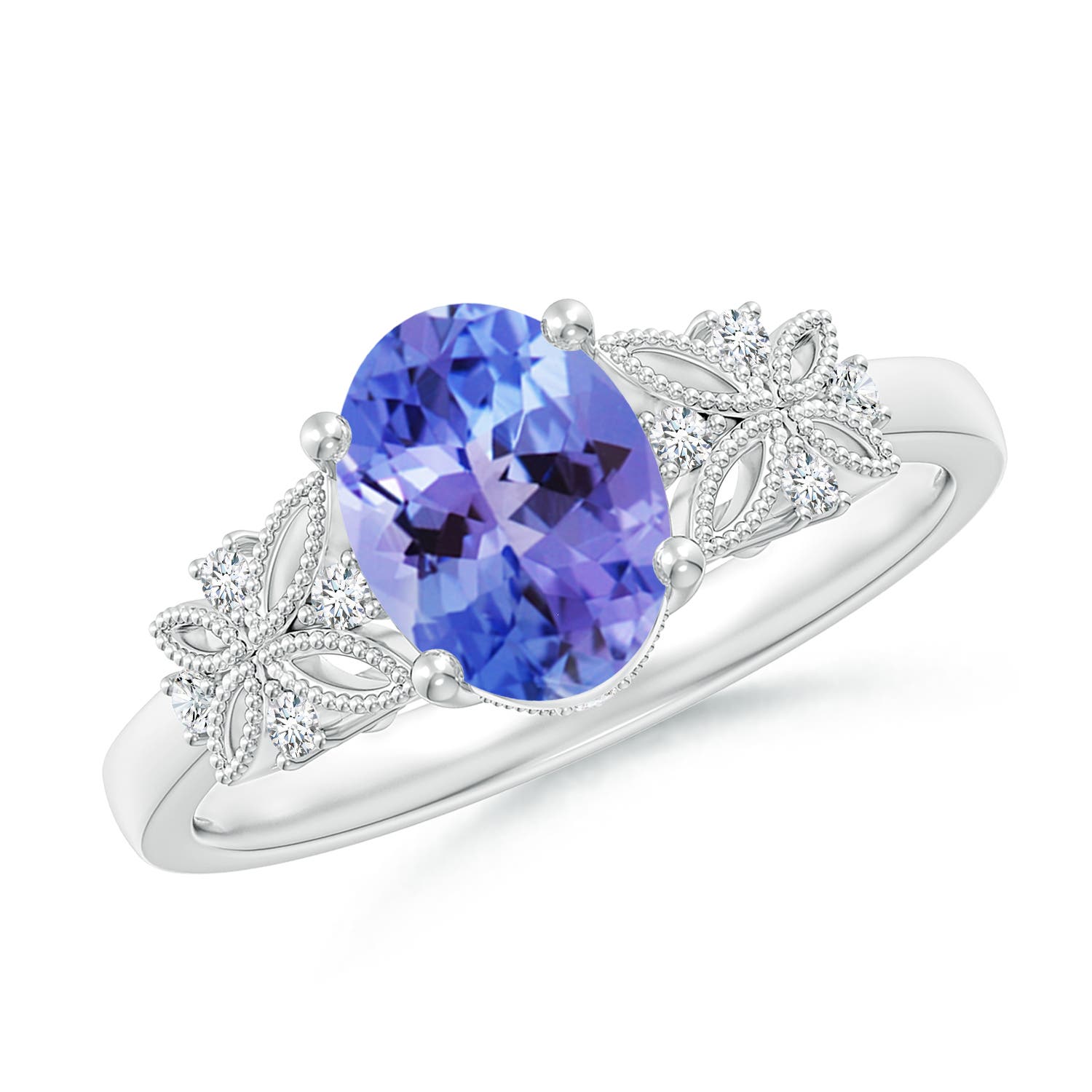 AA - Tanzanite / 1.35 CT / 14 KT White Gold