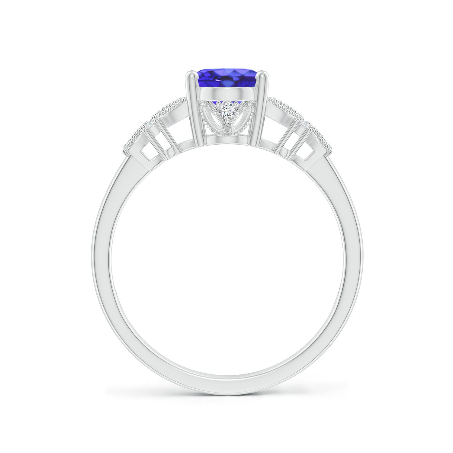 AA - Tanzanite / 1.35 CT / 14 KT White Gold