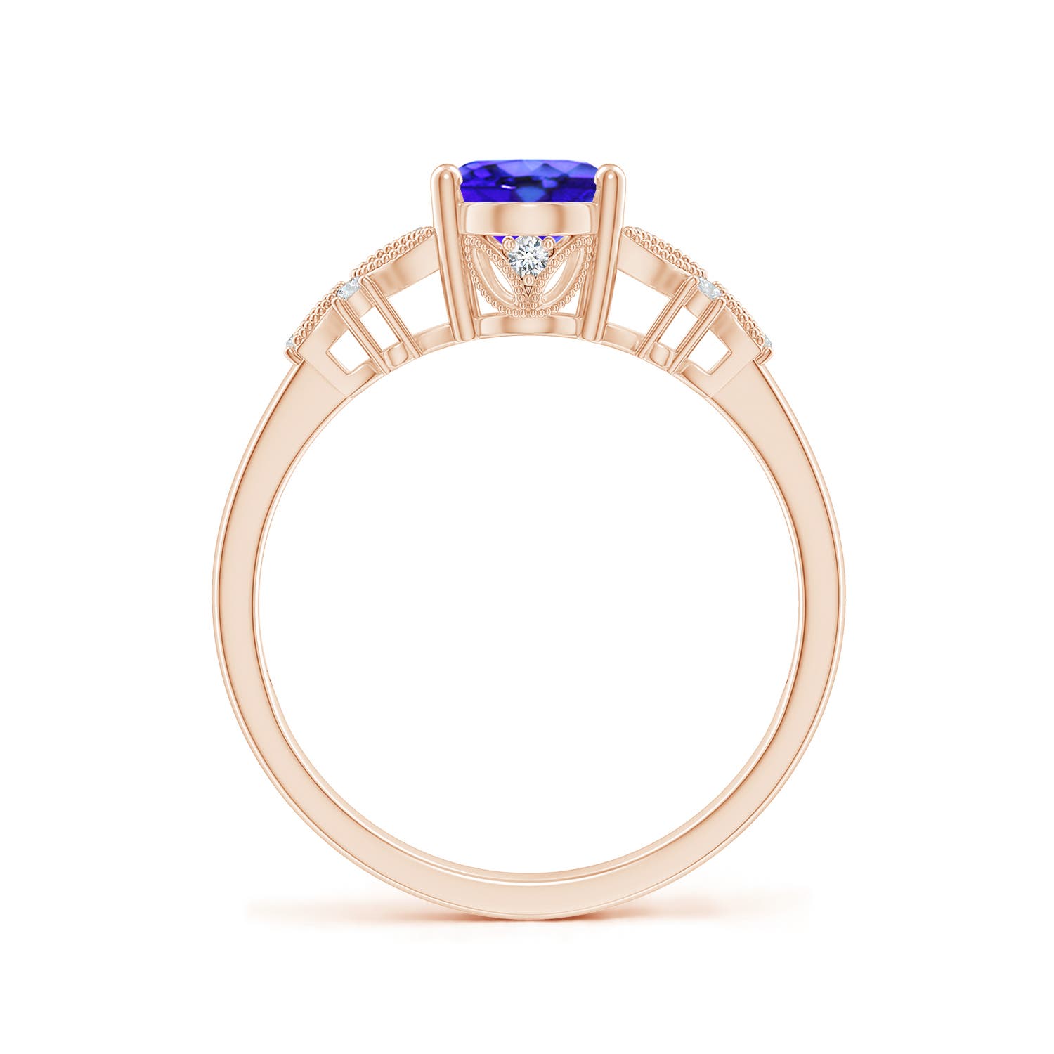 AAA - Tanzanite / 1.35 CT / 14 KT Rose Gold