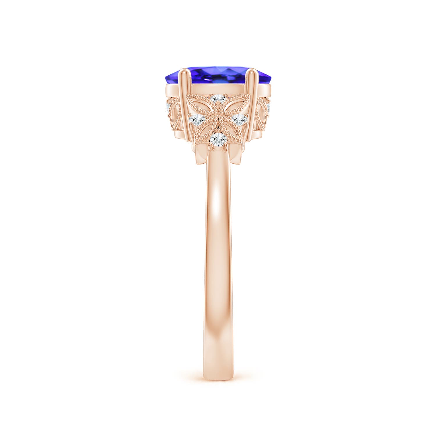 AAA - Tanzanite / 1.35 CT / 14 KT Rose Gold