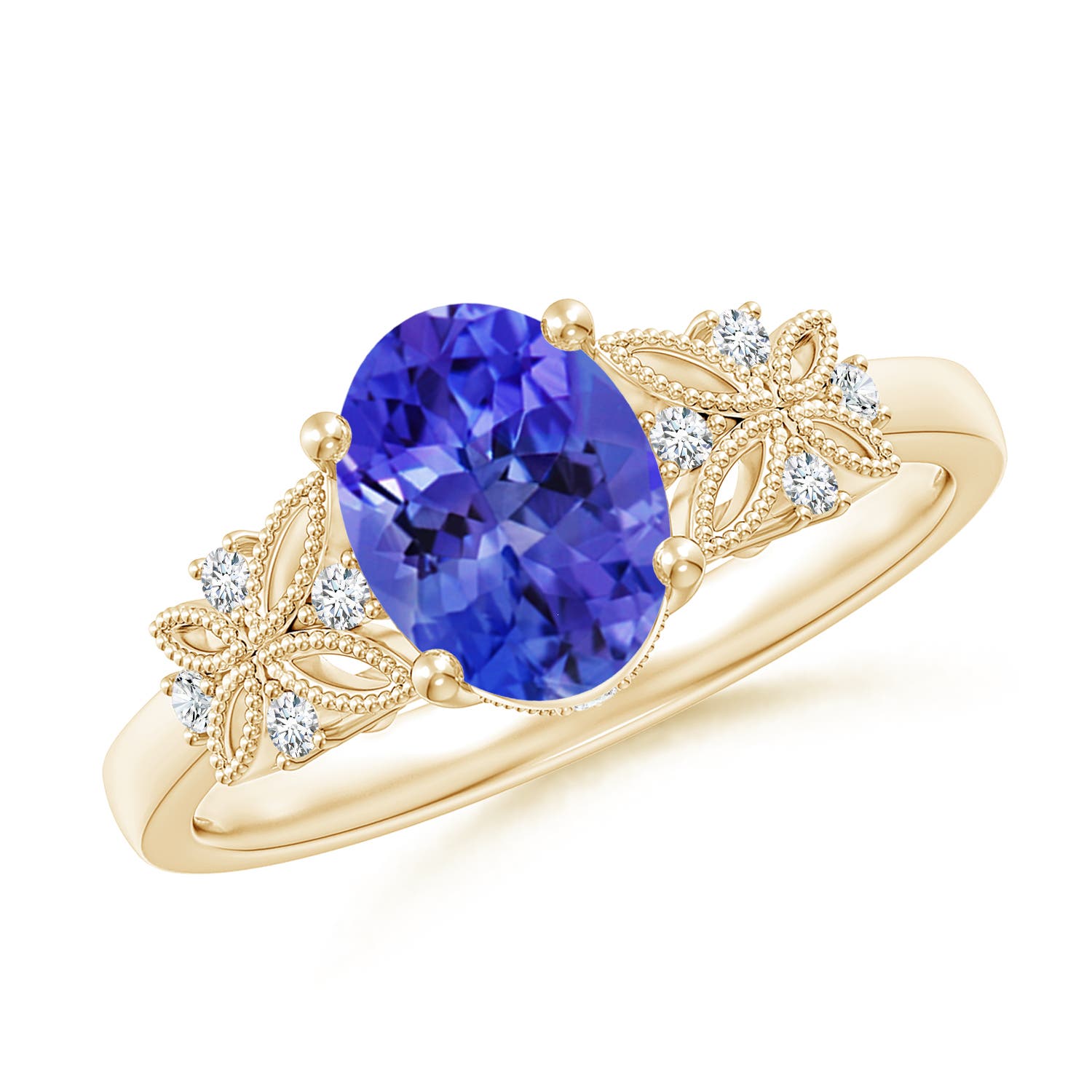 AAA - Tanzanite / 1.35 CT / 14 KT Yellow Gold