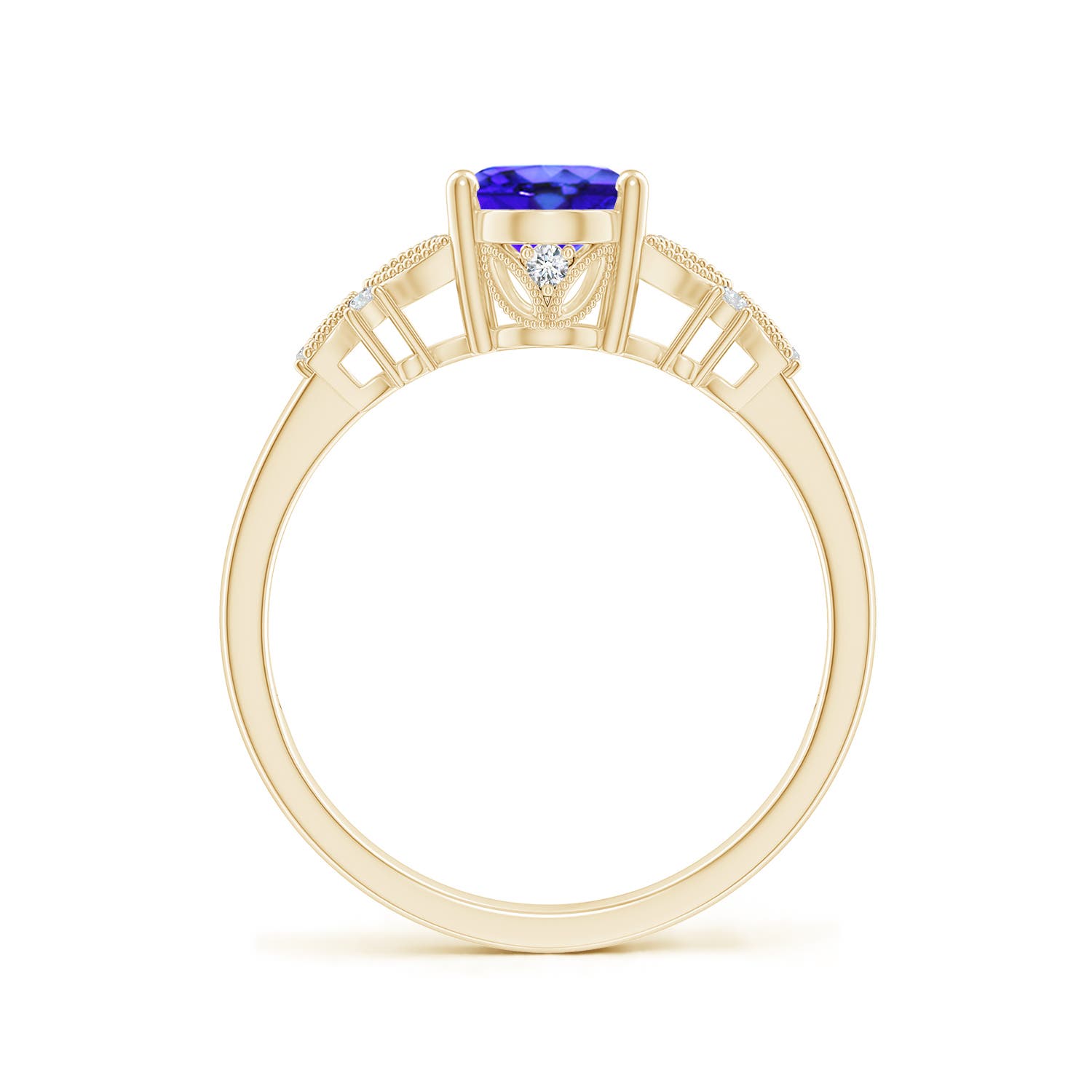 AAA - Tanzanite / 1.35 CT / 14 KT Yellow Gold