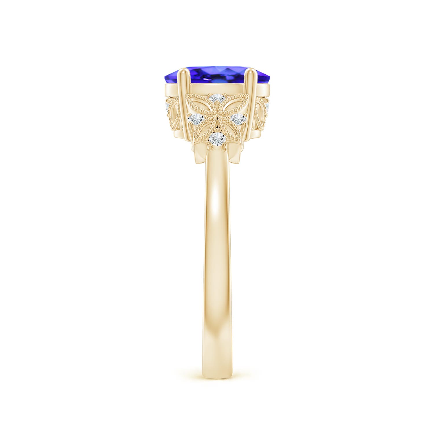 AAA - Tanzanite / 1.35 CT / 14 KT Yellow Gold