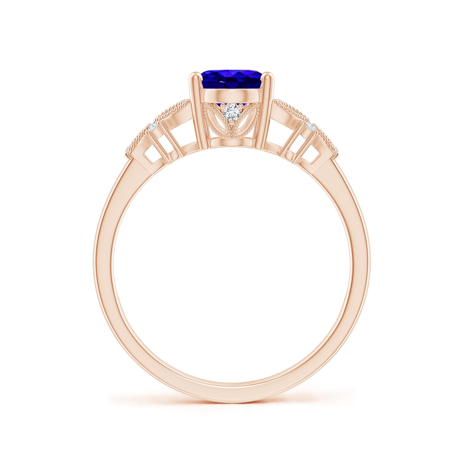 AAAA - Tanzanite / 1.35 CT / 14 KT Rose Gold