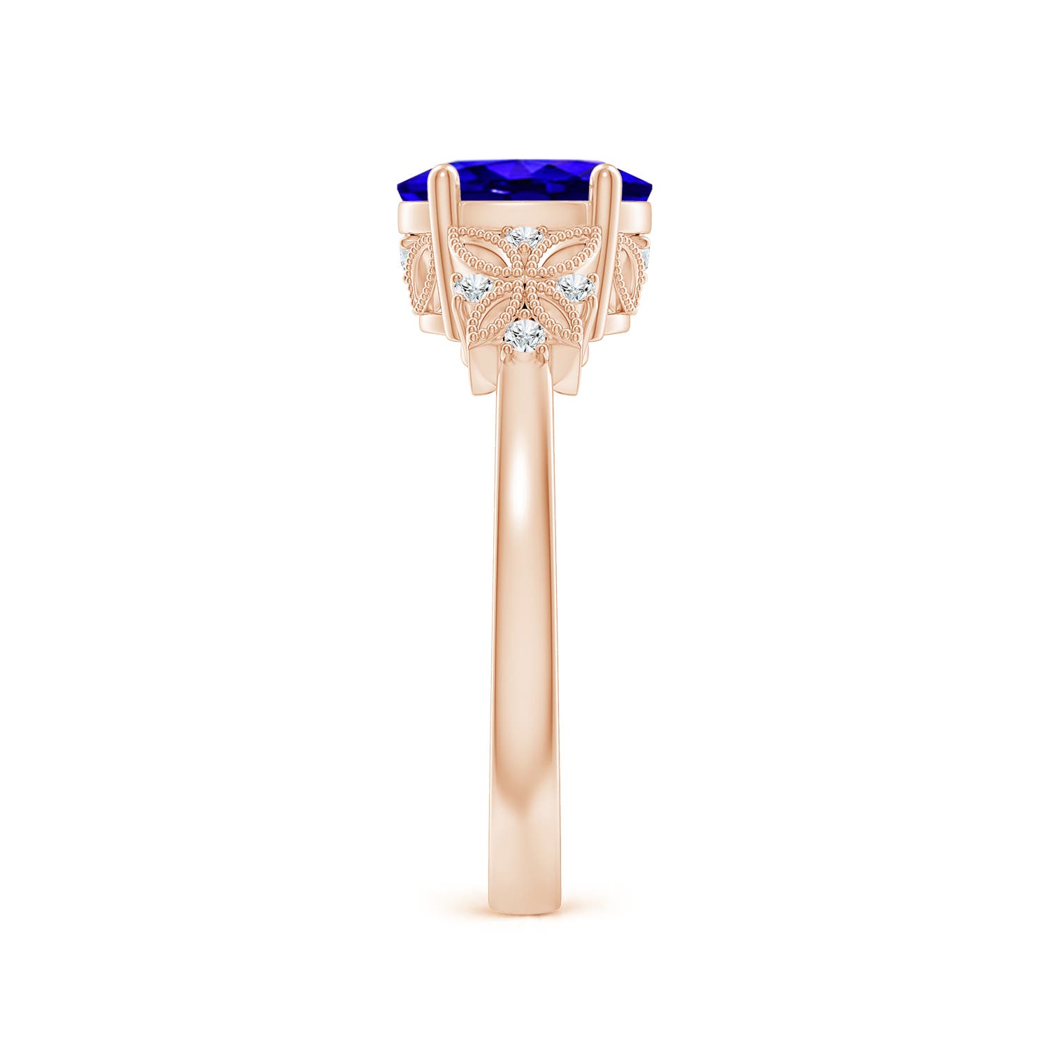 AAAA - Tanzanite / 1.35 CT / 14 KT Rose Gold