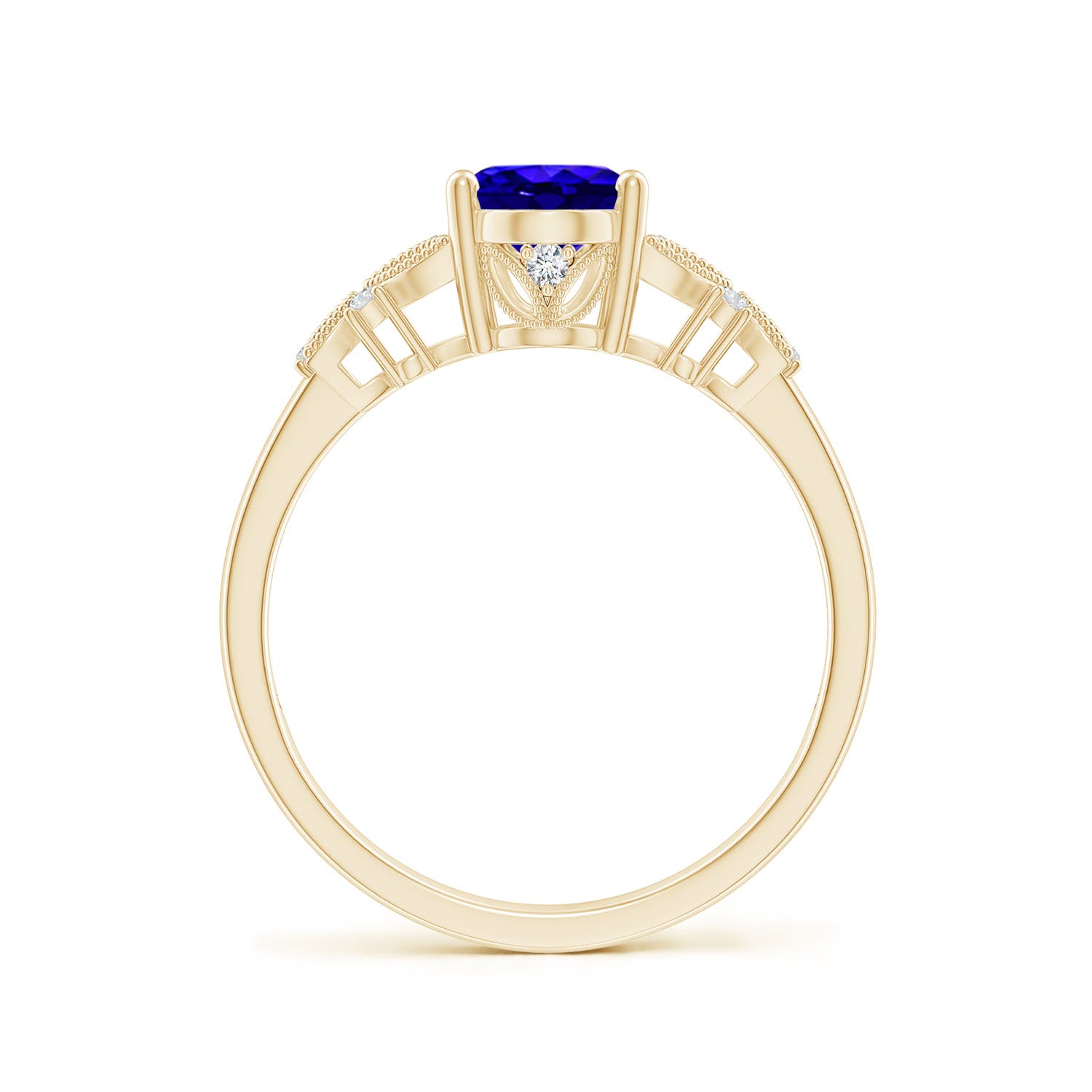 AAAA - Tanzanite / 1.35 CT / 14 KT Yellow Gold