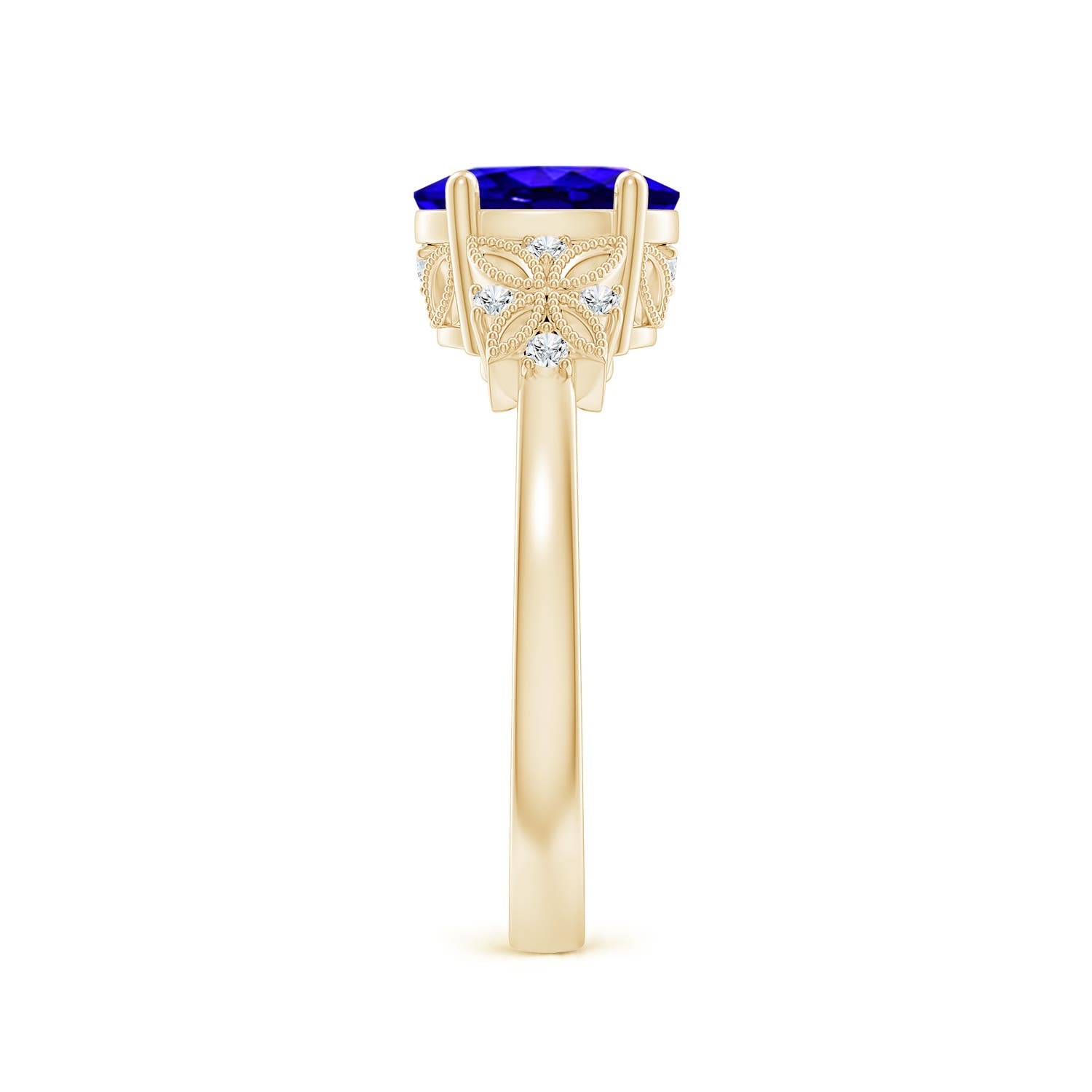 AAAA - Tanzanite / 1.35 CT / 14 KT Yellow Gold