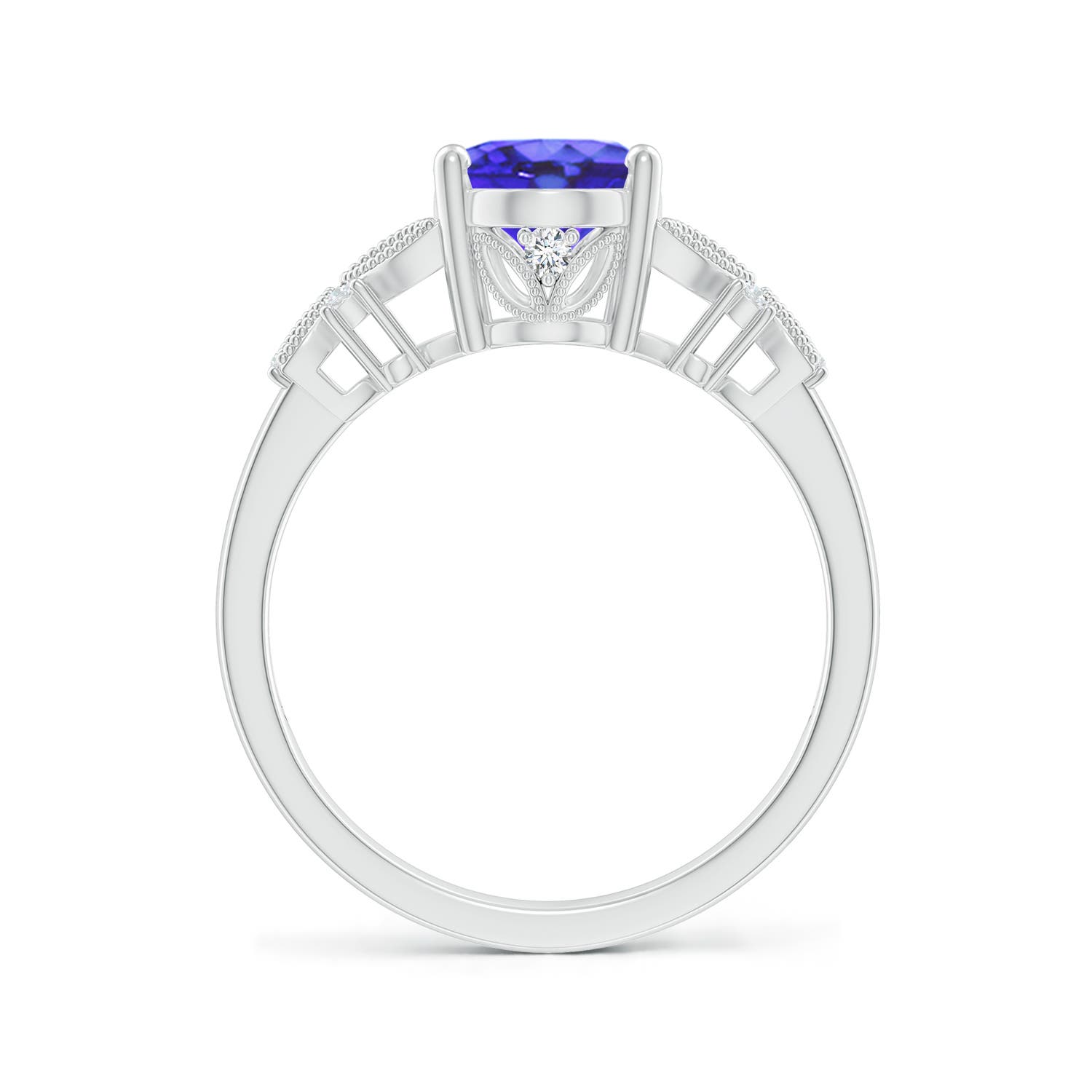 AA - Tanzanite / 2.03 CT / 14 KT White Gold