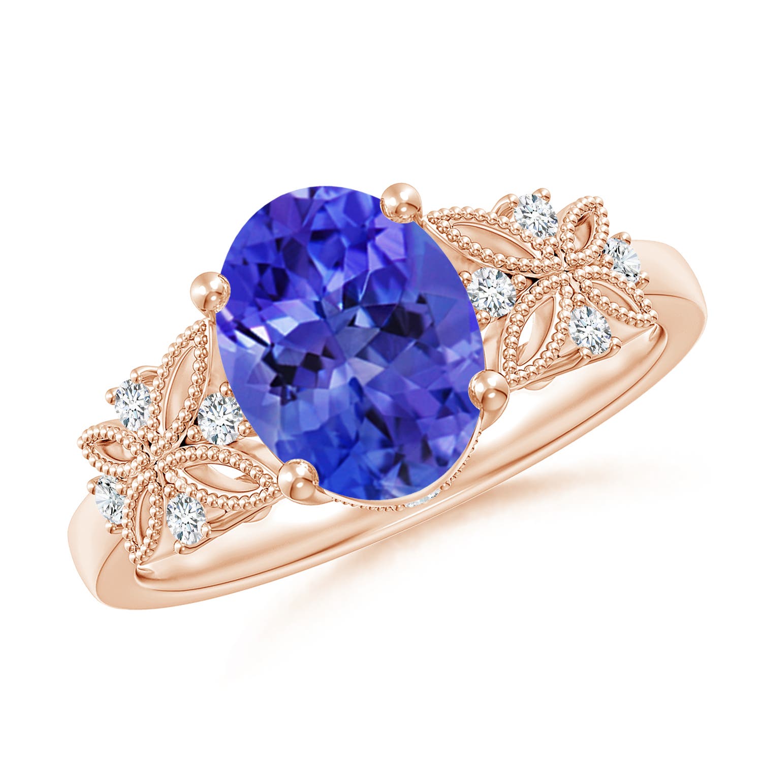 AAA - Tanzanite / 2.03 CT / 14 KT Rose Gold