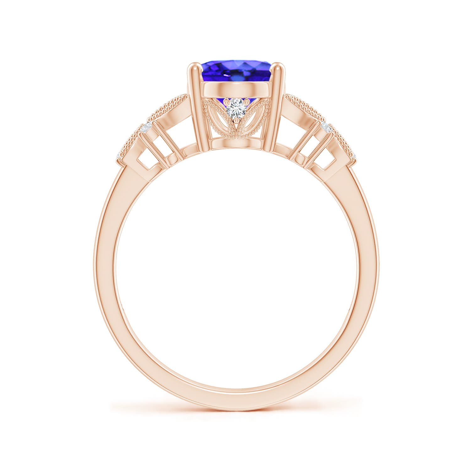 AAA - Tanzanite / 2.03 CT / 14 KT Rose Gold