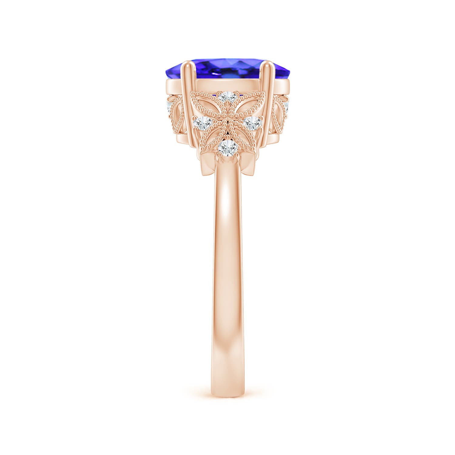 AAA - Tanzanite / 2.03 CT / 14 KT Rose Gold