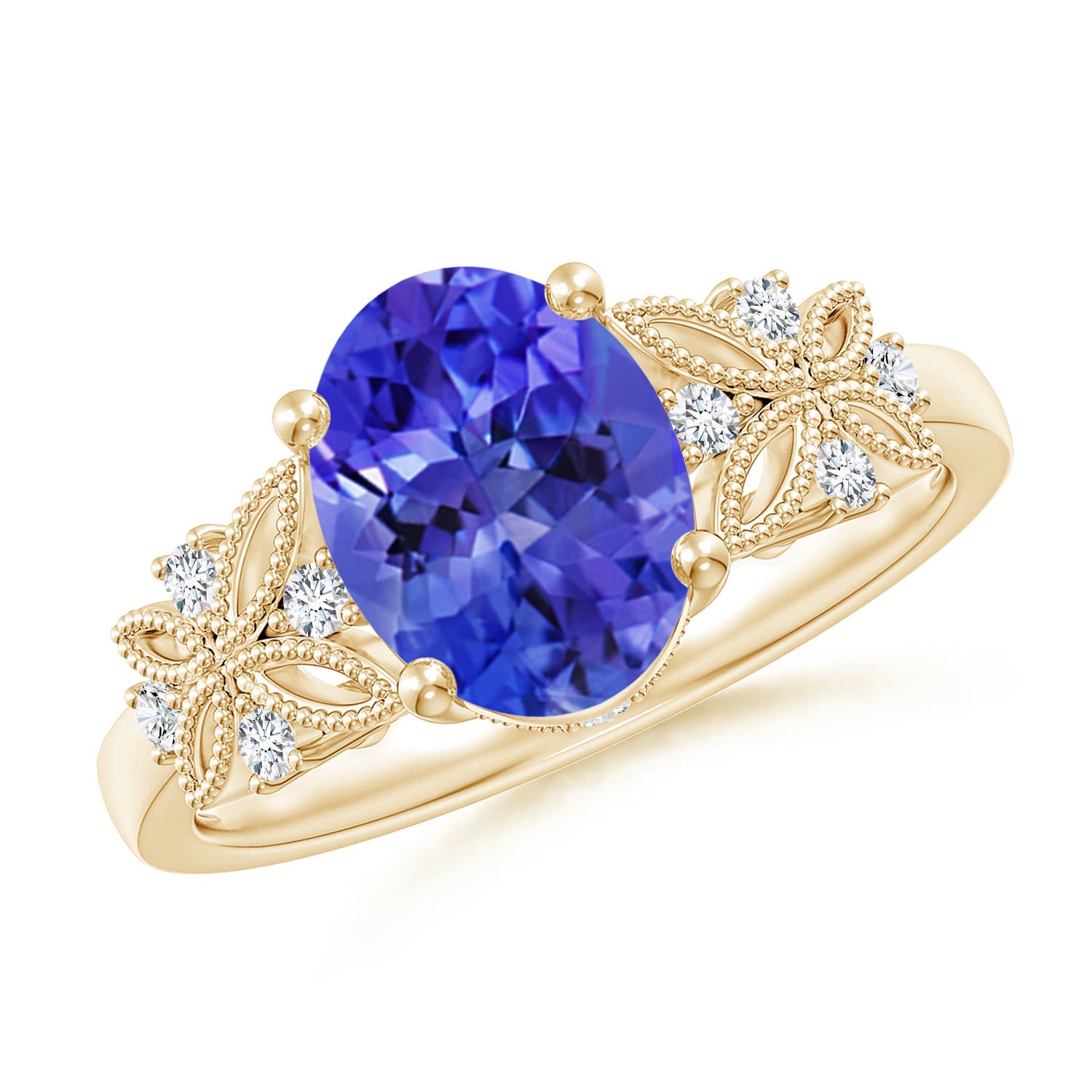 AAA - Tanzanite / 2.03 CT / 14 KT Yellow Gold