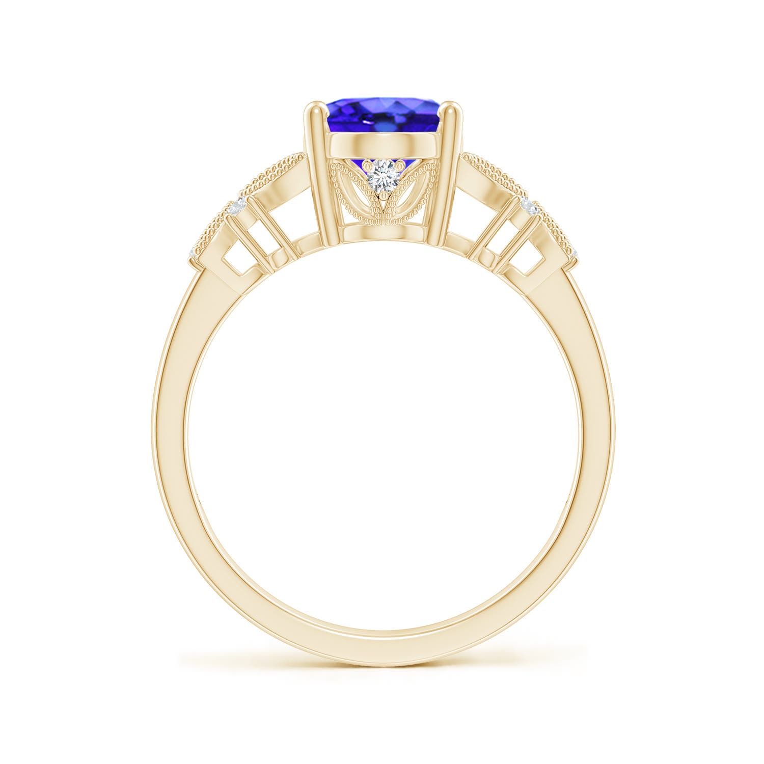 AAA - Tanzanite / 2.03 CT / 14 KT Yellow Gold