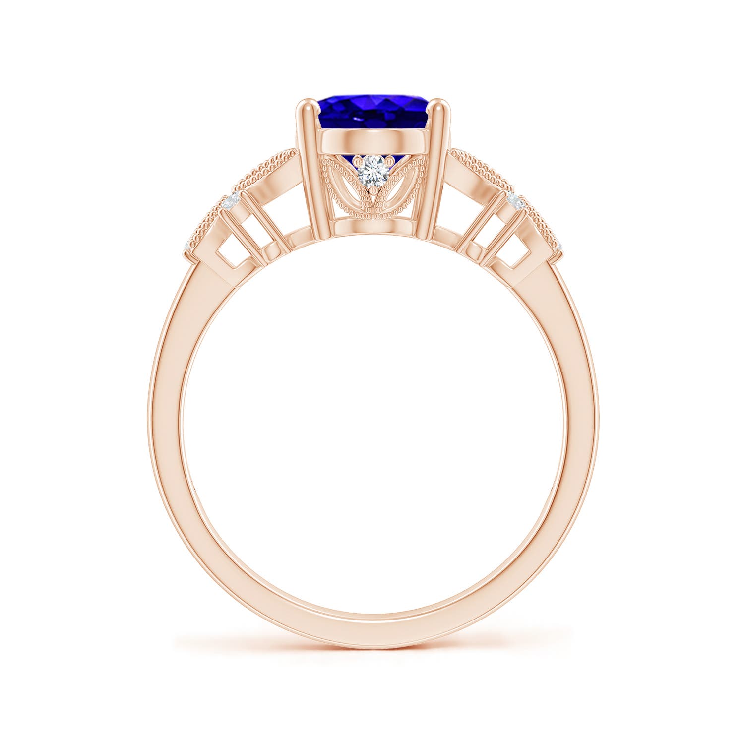 AAAA - Tanzanite / 2.03 CT / 14 KT Rose Gold