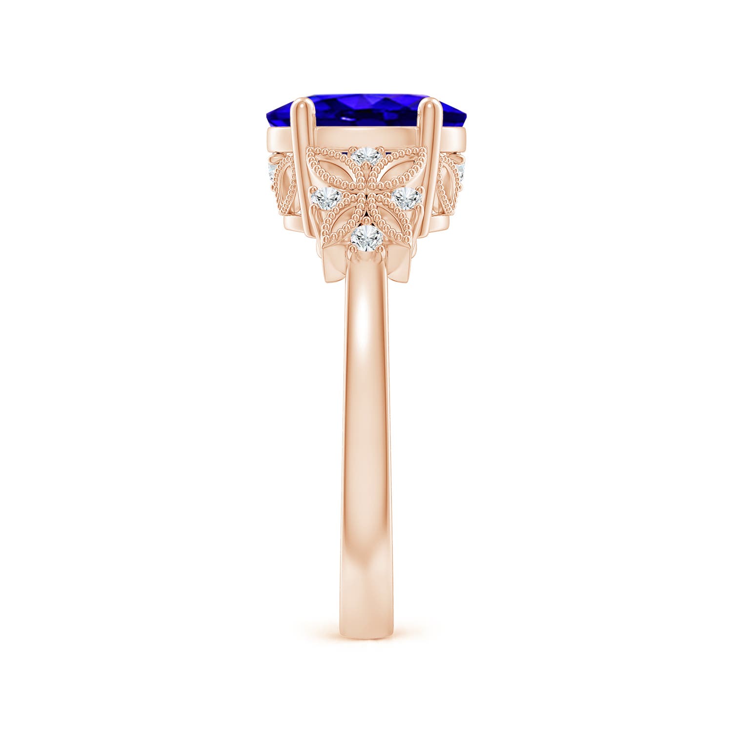 AAAA - Tanzanite / 2.03 CT / 14 KT Rose Gold