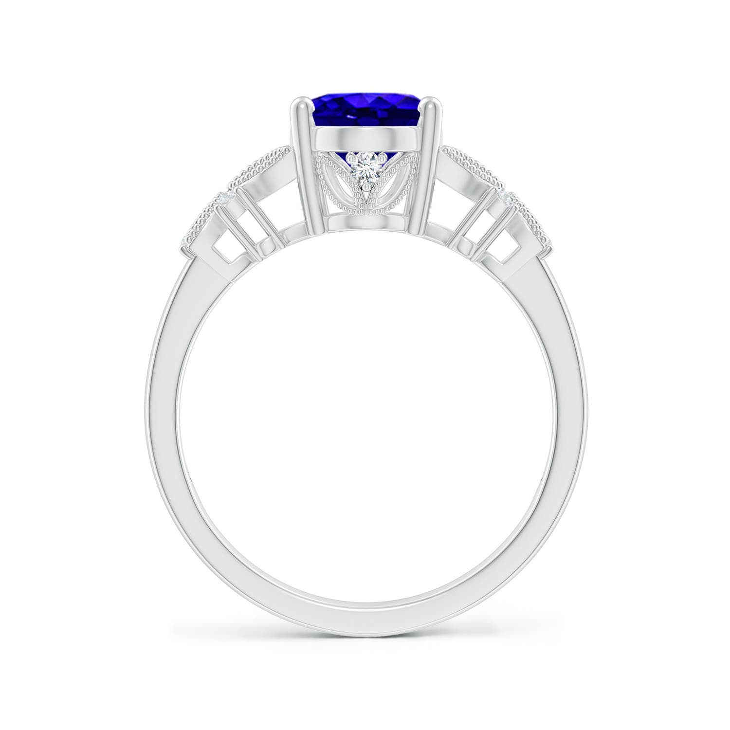 AAAA - Tanzanite / 2.03 CT / 14 KT White Gold