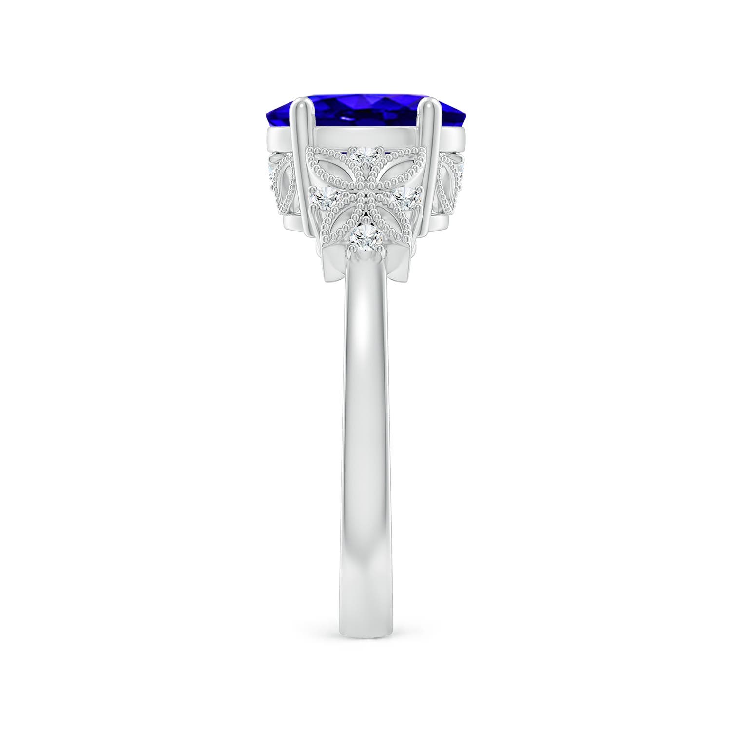 AAAA - Tanzanite / 2.03 CT / 14 KT White Gold