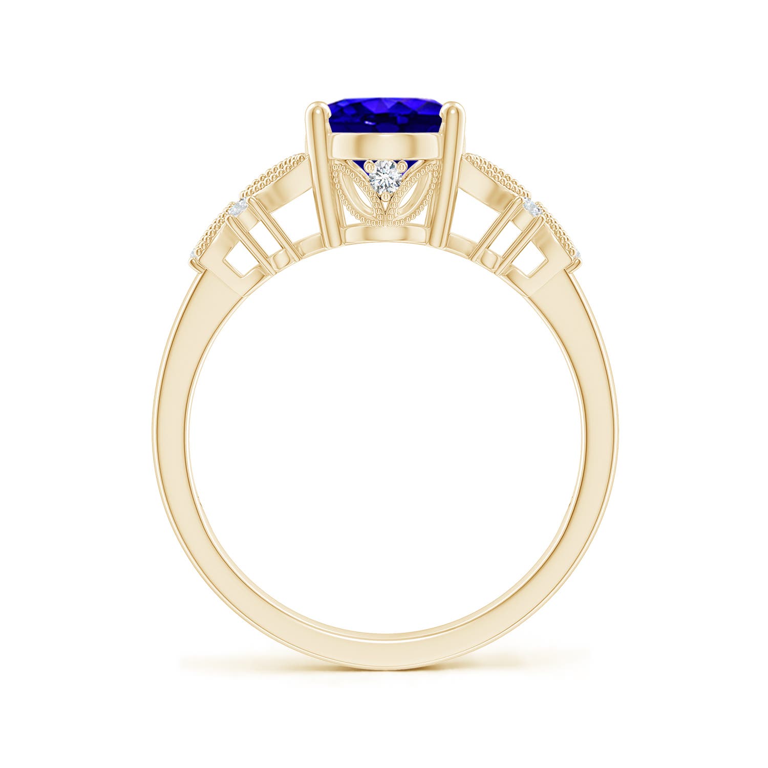 AAAA - Tanzanite / 2.03 CT / 14 KT Yellow Gold