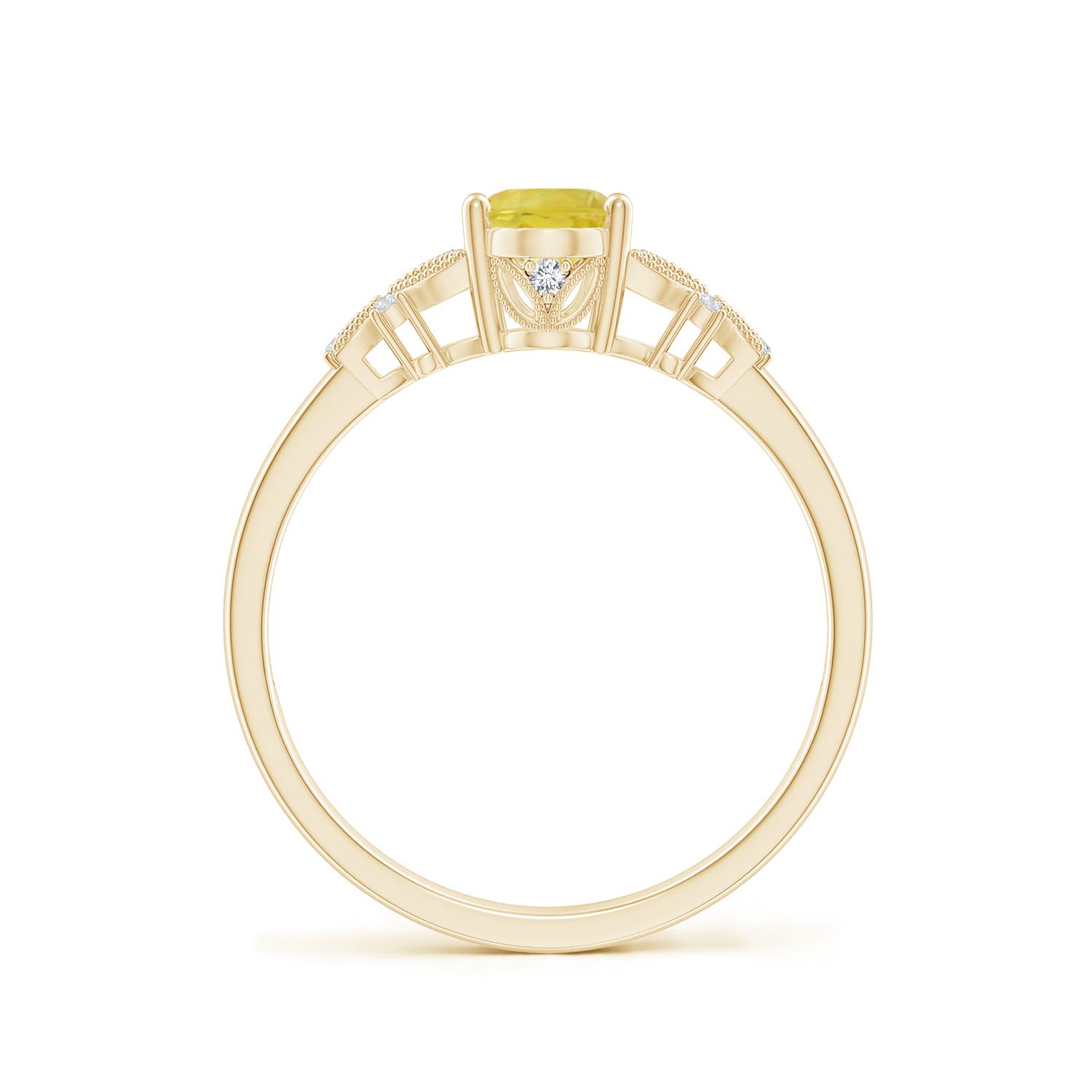 A - Yellow Sapphire / 1.07 CT / 14 KT Yellow Gold