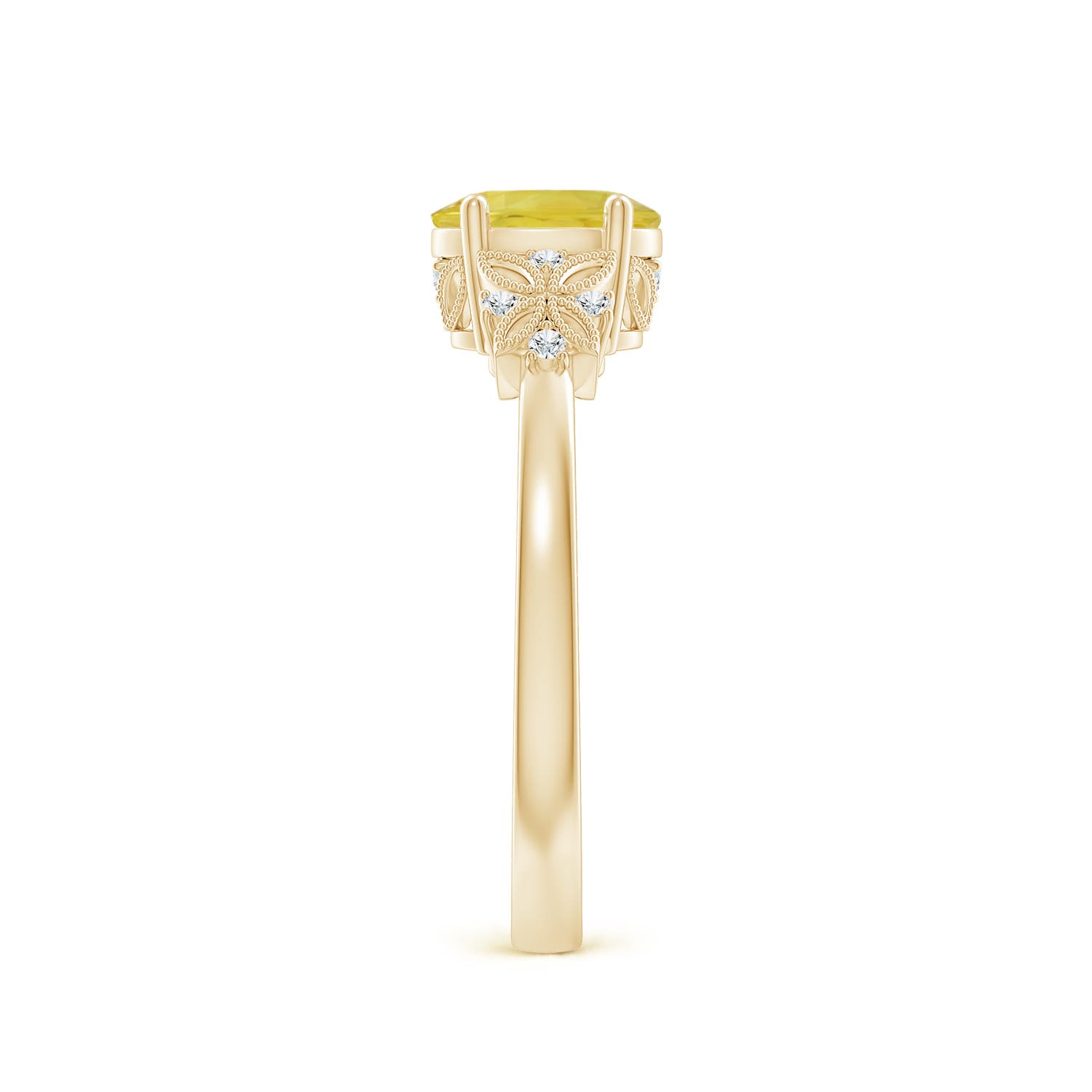 A - Yellow Sapphire / 1.07 CT / 14 KT Yellow Gold