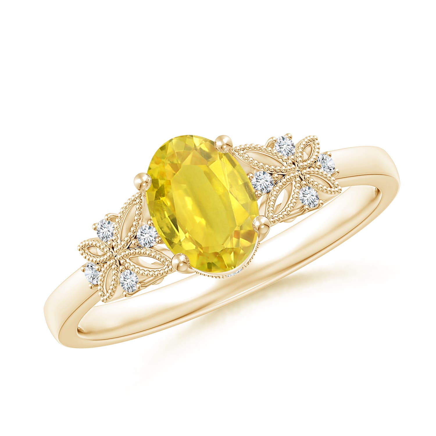 AA - Yellow Sapphire / 1.07 CT / 14 KT Yellow Gold