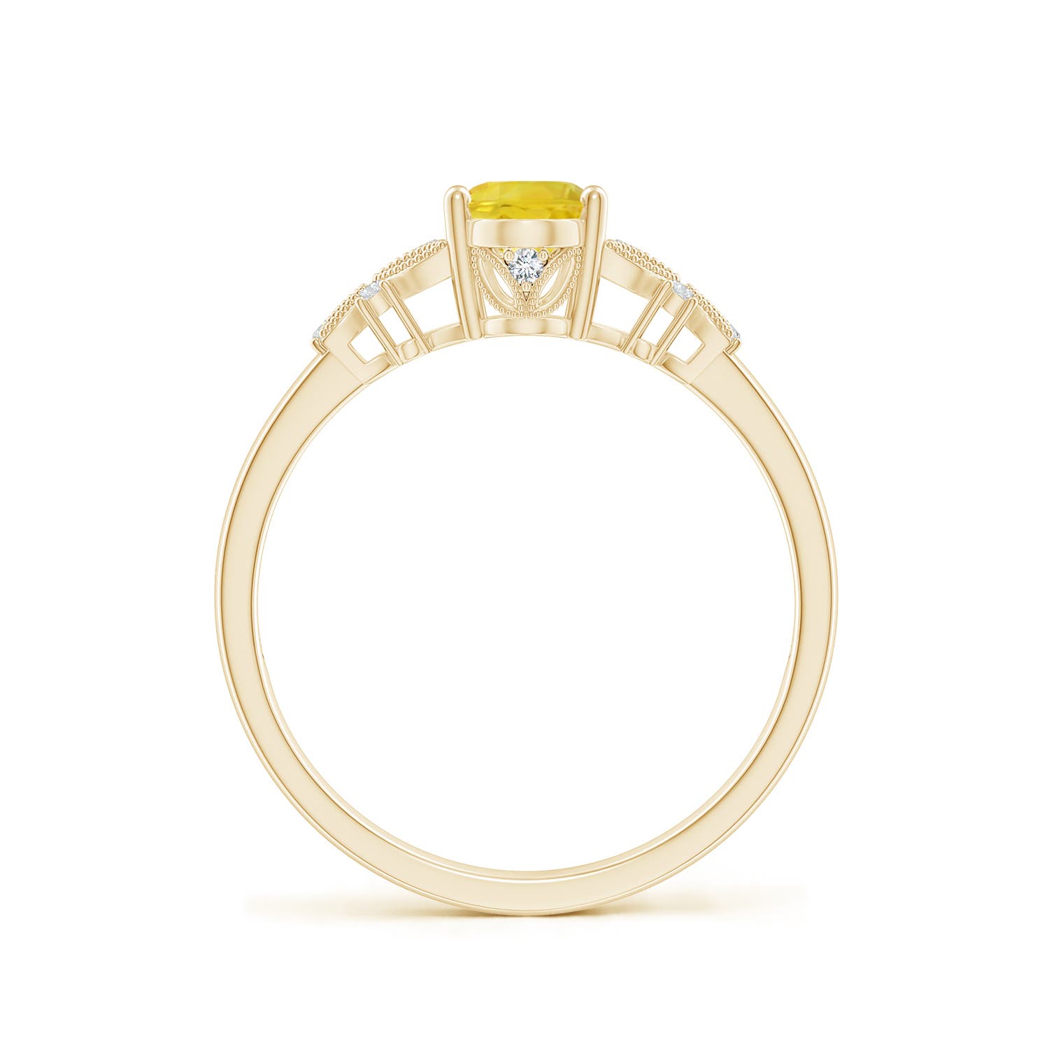 AA - Yellow Sapphire / 1.07 CT / 14 KT Yellow Gold