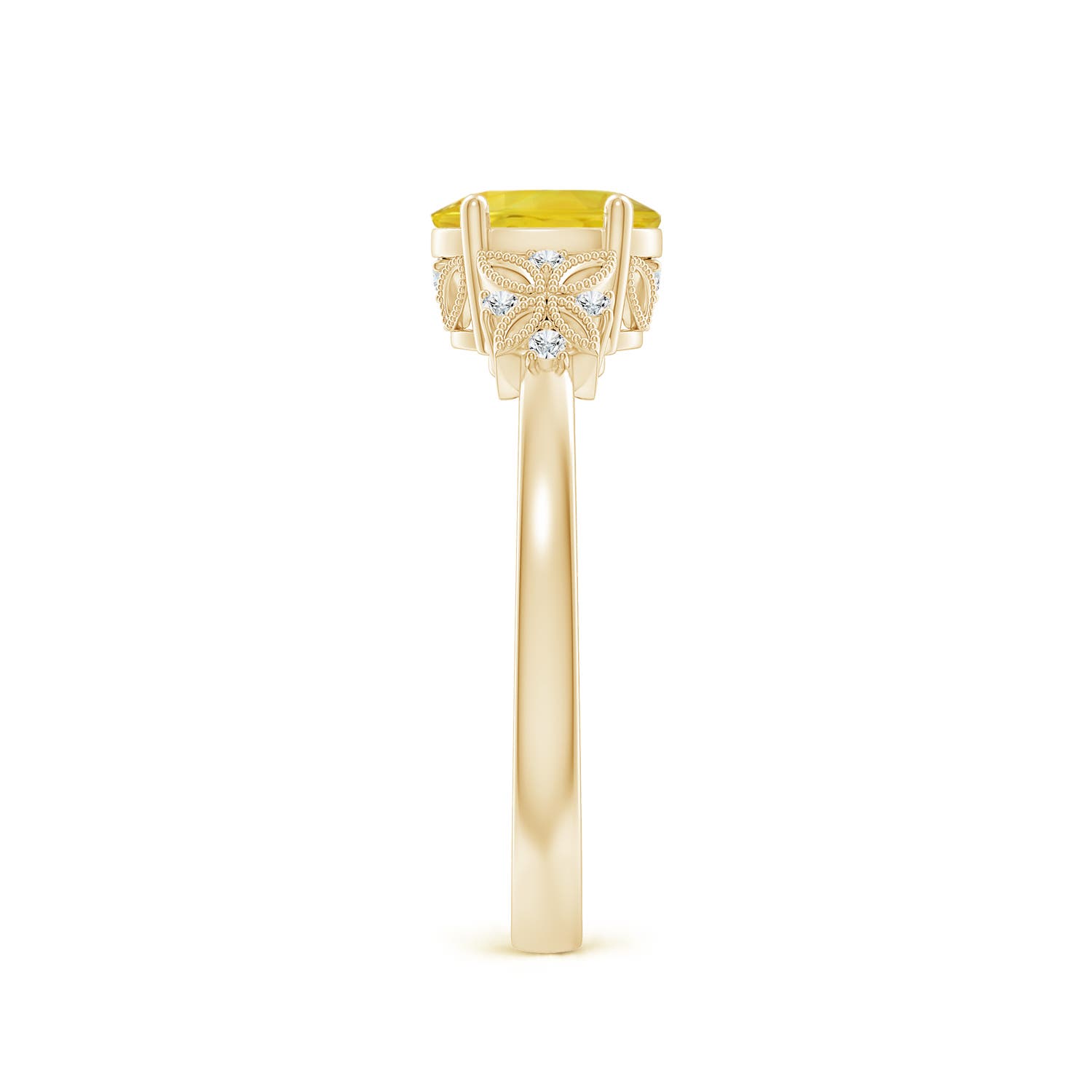 AA - Yellow Sapphire / 1.07 CT / 14 KT Yellow Gold